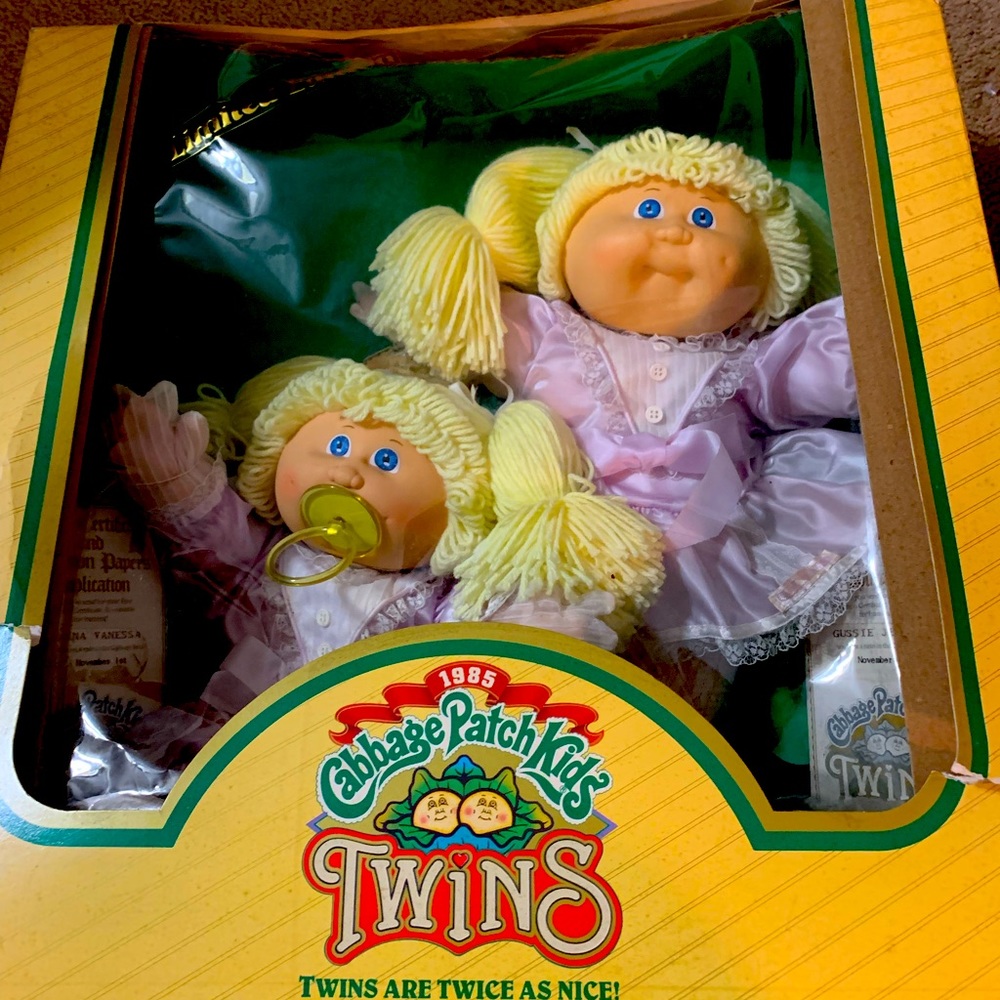 Vintage Cabbage Patch Kids - Twins. 1985 Limited Edition.  New in box.  Coleco